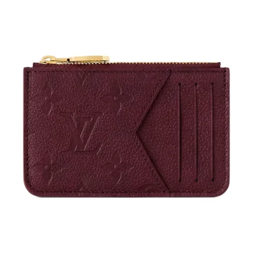 LOUIS VUITTON Monogram Empreinte Коровья крупнозернистая кожа Держатель для карт Женские Grenier Красный