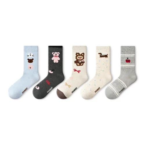 PRIMEET Носки Crew Женские упаковка из 5 пар