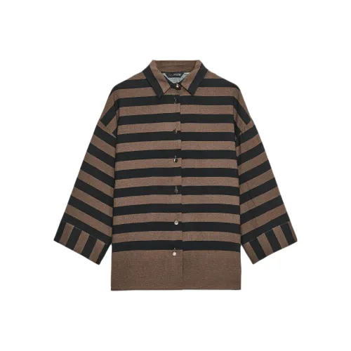 ZARA Черные Коричневые Женские Рубашки