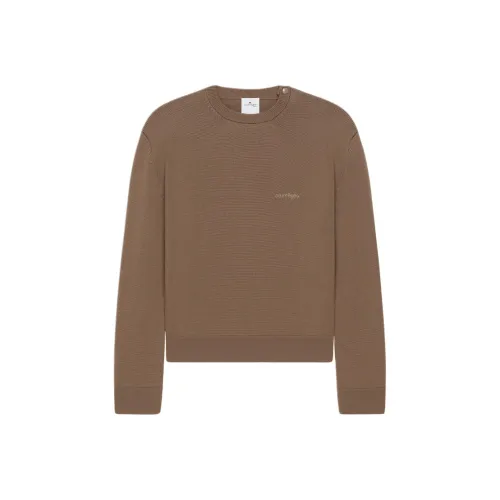 COURREGES FW25 Crewneck Вышитый Свитер Мужской