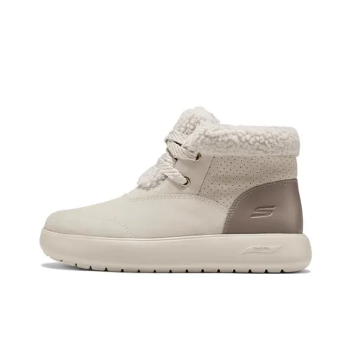 Skechers ARCH FIT HORIZON Термический Увеличение Высоты Короткие Снежные Ботинки Женские Бежевые