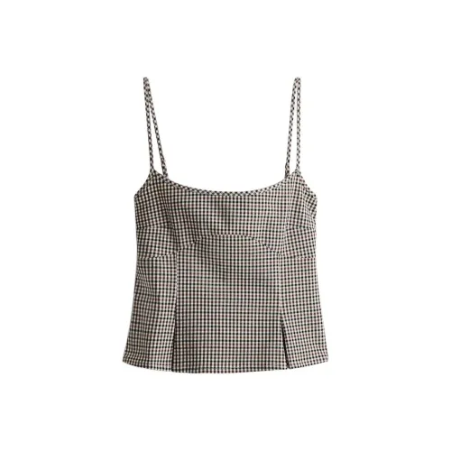 H M Бежевый Клетчатый Женские Топы