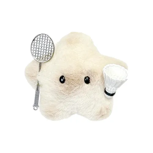 FULUOKANG Играть Бадминтон Белый FIVE Точка Звезда Кукла Украшение Плюшевый Брелок 9,5 см Высота