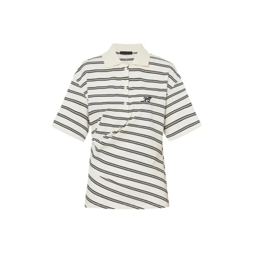 MOCO T Рубашка Женская Абрикос Черный Полосы