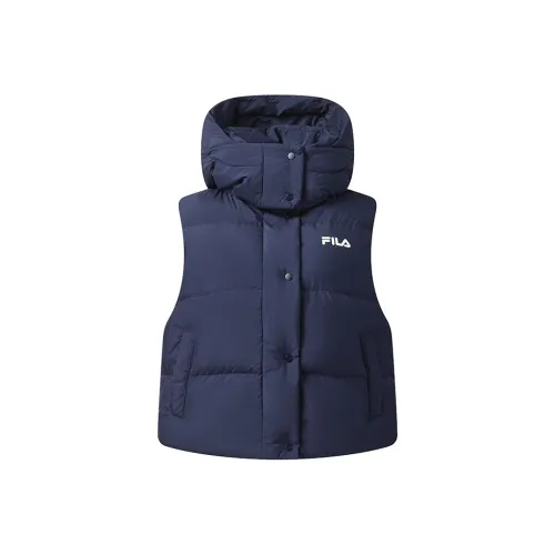 FILA ORIGINALE Down Vest Women's Vintage Blue FILA ORIGINALE Пуховый жилет Женские Винтаж Синий
