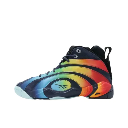 Reebok Shaqnosis Винтажные баскетбольные кроссовки Мужской Синий Красный Желтый