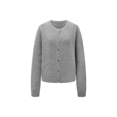 Letter From Moon FW25 Deep U-образный вырез Кардиган из шерсти Свитер Женские