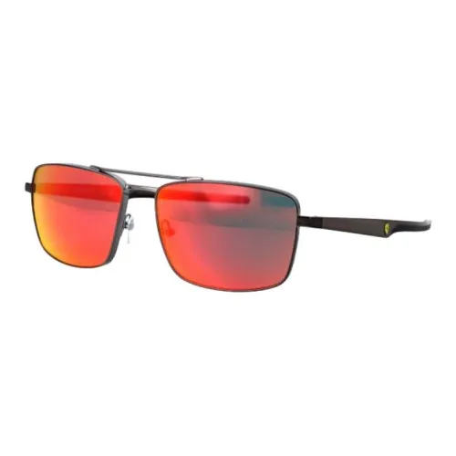 Ferrari Metal Square Sunglasses Women's Black
