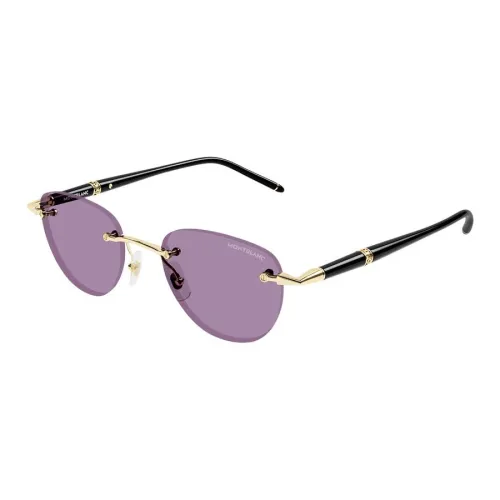MONTBLANC Металл OVAL SUNGLASSES Мужской Золотой