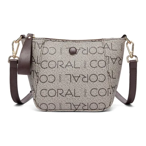 CORALDAISY Сумка через плечо из синтетической кожи стандартная женская каменно-серый кофейный