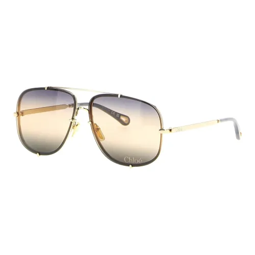 Chloe Стальные Авиатор Солнцезащитные очки Женские Многоцветные