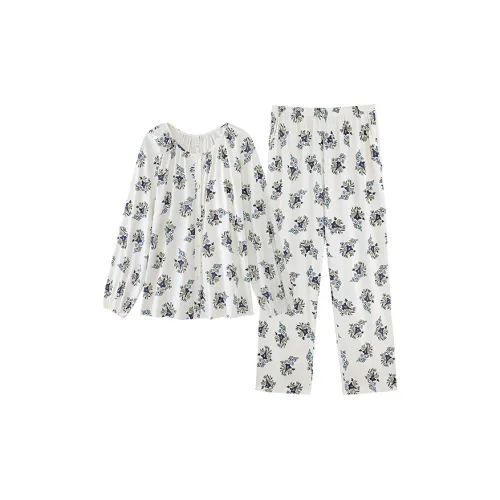 QINJING Абрикос Женские Пижамные Комплекты