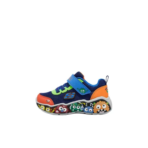 Skechers Kids Play Scene Anti KICK устойчивый к истиранию и дышащий низкий топ обувь для малышей синий для младенцев и малышей