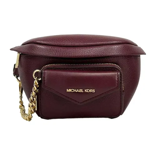 MICHAEL KORS Сумка через плечо из кожи женская бордового цвета