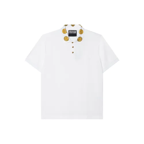 VERSACE JEANS COUTURE Белая Мужская Рубашка Поло