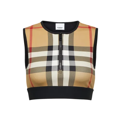 Burberry Бежевый Желтый Женские Спортивные Майки Без Рукавов