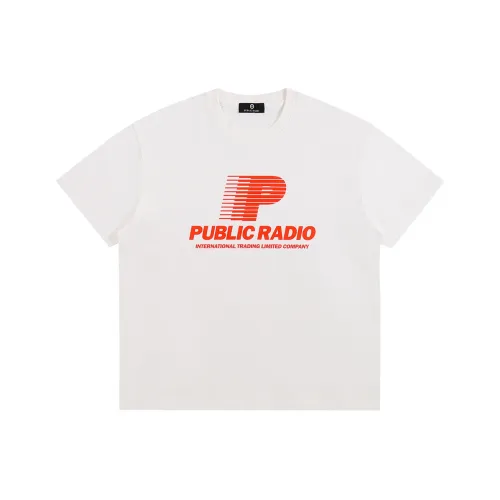 PUBLIC RADIO Белая Унисекс T-рубашка