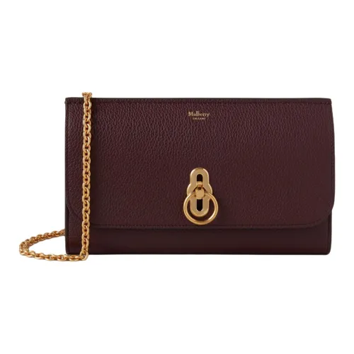 Mulberry Крупнозернистая текстура Коровья кожа Одно плечо Через плечо Клатч Маленький Женский Бордовый