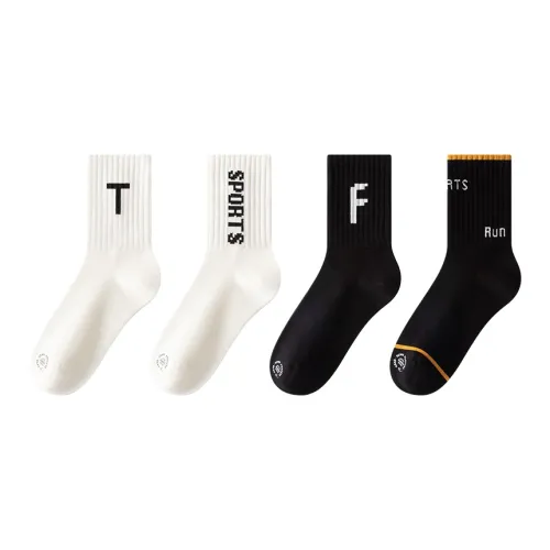 FUGEER 4 пачки Gift Box Set One OF Each Цвет Мужские носки до икры MID