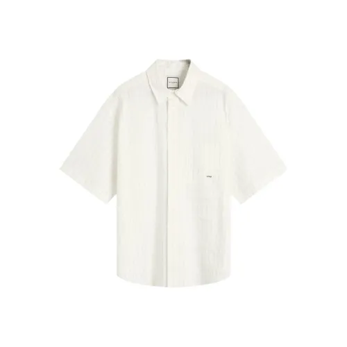 WOOYOUNGMI Айвори Мужские Рубашки