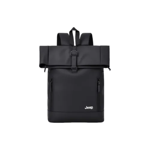 JEEP Oxford с кожаными вставками покрытый пленкой сумка стандартная мужская черная