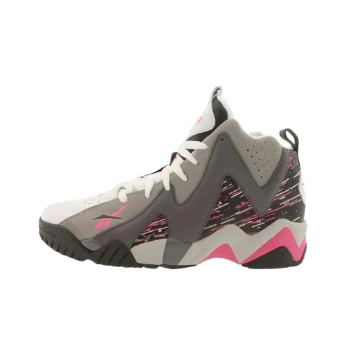 Reebok MID Топ Винтажные Баскетбольные Кроссовки Унисекс Серый Черный Розовый