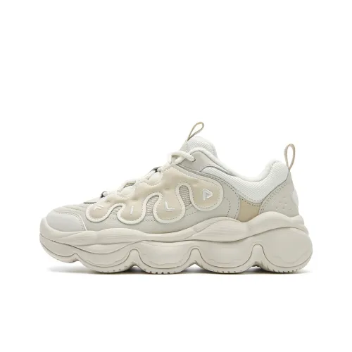 FILA PEASE WE Износостойкий и Легкий Низкий Топ Кэжуал Женские Белый Коричневый