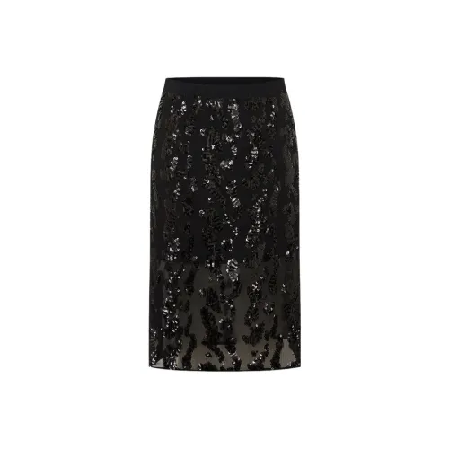 MOCO Повседневный Длинный Юбка Женская Черная