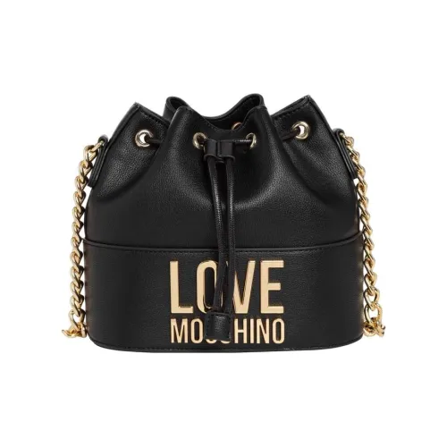 LOVE MOSCHINO Полиуретан Ведрообразная Сумка Сумка через плечо Сумка для женщин Черный