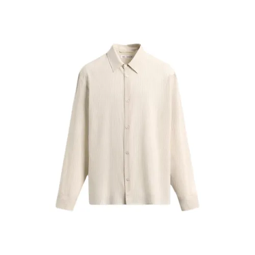 ZARA Бежевые Мужские Рубашки