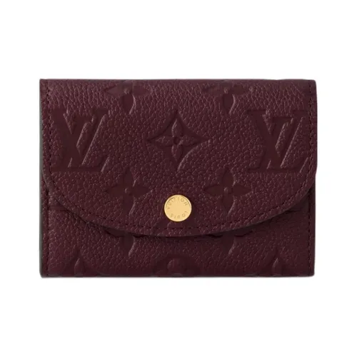 LOUIS VUITTON Monogram Empreinte Крупнозернистая текстура Коровья кожа Кошелек Женские Grenier Красный