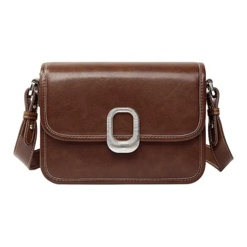 teenmix Сумка через плечо из коровьей кожи стандартная женская кофейного цвета