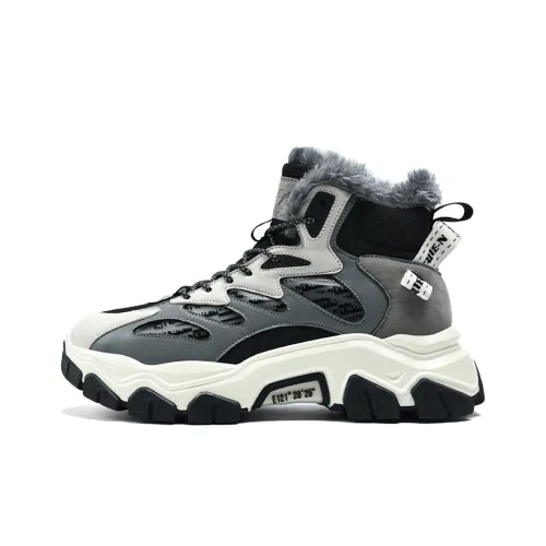 ZHENEN Сноубутсы Мужской Черный Серый Белый