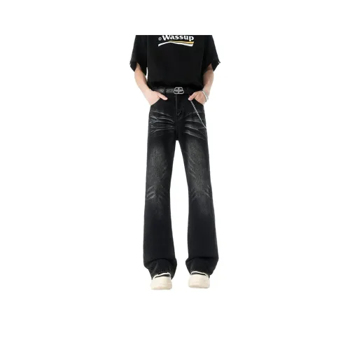 POSIYING Черные Унисекс Джинсы