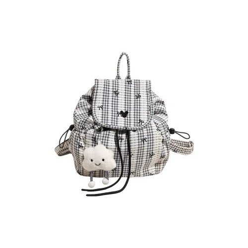 Meow In The Grass Ткань Рюкзак Стандартный Женский Бежевый Кружево Желтый Белый Розовый Черный