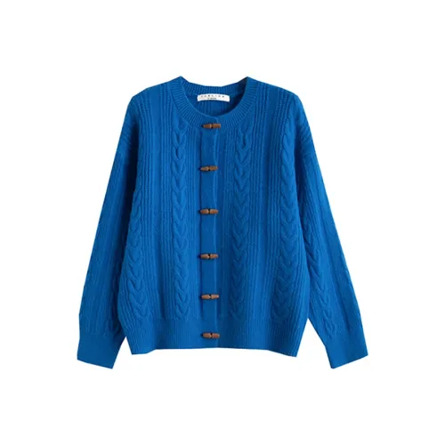 Tonlion Винтажный синий женский трикотаж