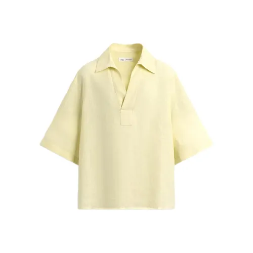 ZARA Горчичный Мужской Поло