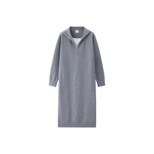 Giordano Длинное платье с длинными рукавами женское