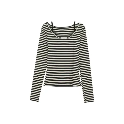 MA JOURNEE Черный Белый Женский Трикотаж