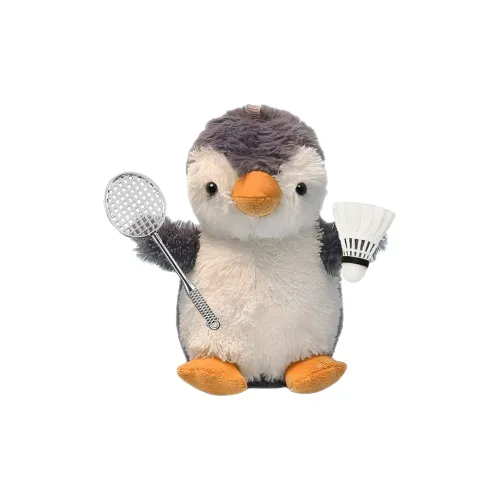 FULUOKANG Милый Исцеление Играющий Бадминтон Пингвин Кукла Плюшевый Брелок 13 см Высота