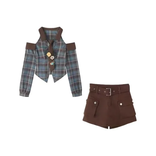 HUINIAN Топ+Юбка Женские Комплекты с Юбкой