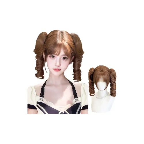 YOUXI [Sweetheart Story] Лолита Перука с Двумя Хвостиками и Боковой Заколкой Высокотемпературная Пряжа