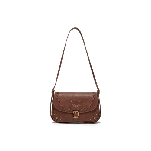 Teenmix ×Disney Коллаборация Toy Story искусственная кожа сумка через плечо средний размер женский коричневый темно-кофейный