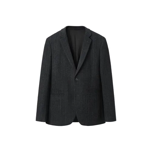 HLA Темно-серый Полосы D6 Мужской Деловые костюмы