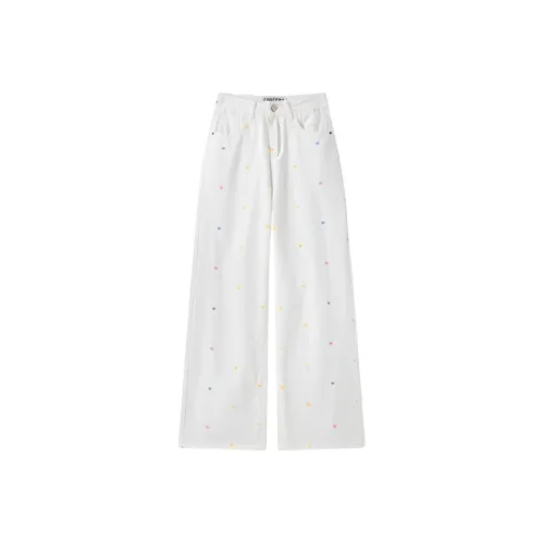 DANCANG Маленький цветок Вышивка Джинсы Женские