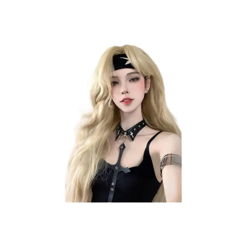 YOSEE Белый Золото Длинный Завитые Волосы Женская Перука Высокотемпературная Пряжа