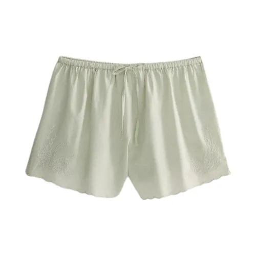 ZARA Светло-зеленые женские пижамные штаны