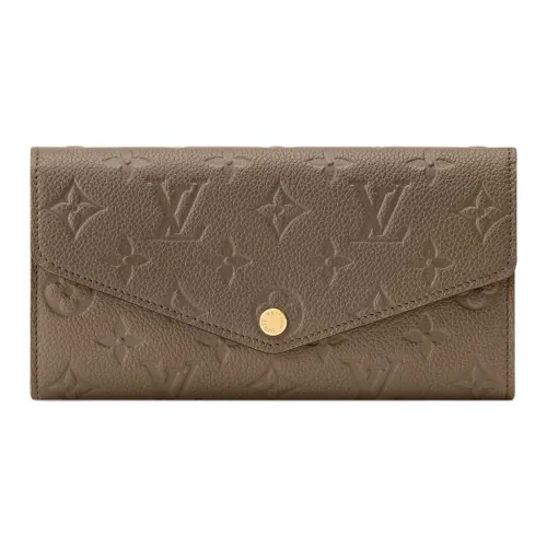 LOUIS VUITTON Monogram Empreinte Коровья кожа крупнозернистая текстура кошелек женский дымчато-серый