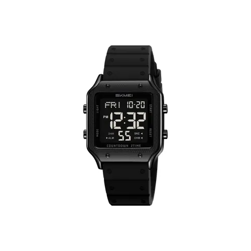 SKMEI Электронный механизм силиконовый ремешок мужские часы черный циферблат