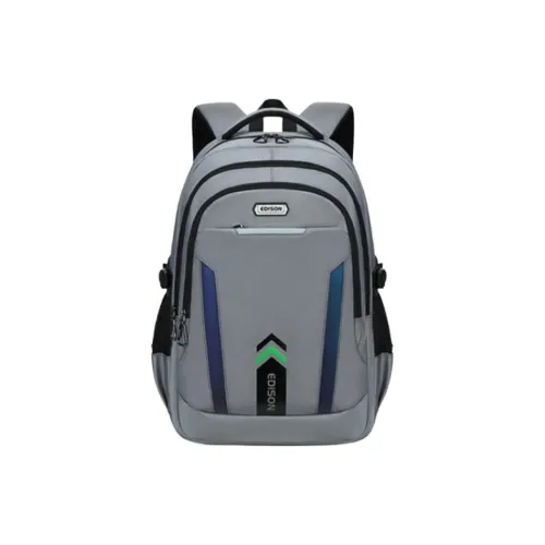 EDISON Oxford Backpack Large Men's Black Gray ЭДИСОН Оксфорд Рюкзак Большой Мужской Черный Серый